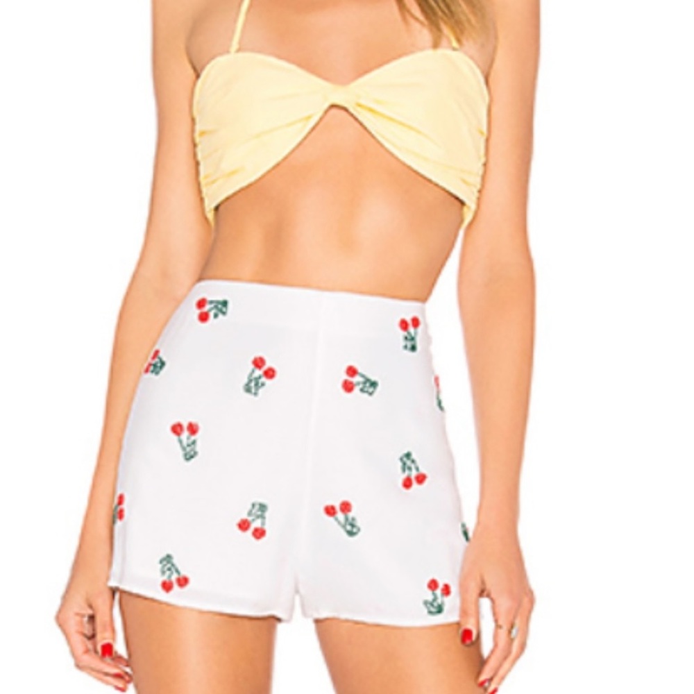 Revolve Majorelle Holly Shorts in Cherry Beaded
